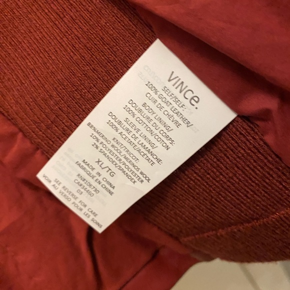 Vince Goat leather jacket. XL. New without tags - Picture 5 of 9